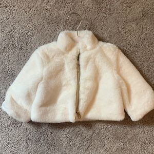 Furry coat jacket for baby